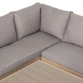 Set coltar de gradina/terasa 6 piese, cu spatiu de depozitare Baxter, 120x82x67 cm/ 165x67x73 cm, otel/poliester, natur/bej