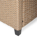 Set coltar de gradina/terasa 6 piese, cu spatiu de depozitare Baxter, 120x82x67 cm/ 165x67x73 cm, otel/poliester, natur/bej