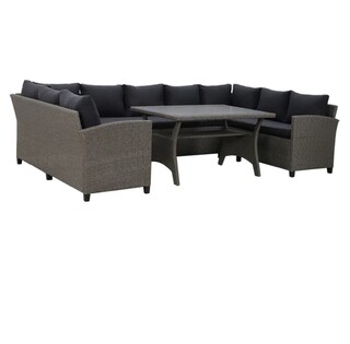 Gri;Negru, Set coltar 4 piese