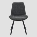 Scaun Silla, Homla, 52x60x83.5 cm, metal/poliester, gri inchis