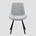 Scaun Silla, Homla, 52x60x83.5 cm, metal/poliester, gri deschis
