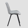 Scaun Silla, Homla, 52x60x83.5 cm, metal/poliester, gri deschis