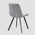 Scaun Silla, Homla, 52x60x83.5 cm, metal/poliester, gri deschis