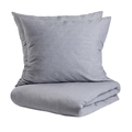 Lenjerie de pat King Size, Gossy, Homla, 3 piese, 200x220 cm, bumbac, albastru/gri