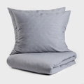 Lenjerie de pat King Size, Gossy, Homla, 3 piese, 200x220 cm, bumbac, albastru/gri