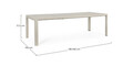 Masa extensibila pentru gradina/terasa Kiplin, Bizzotto, 180-240x100x77.5 cm, aluminiu, bej rastin