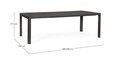 Masa extensibila pentru gradina/terasa Kiplin, Bizzotto, 180-240x100x77.5 cm, aluminiu, gri carbune