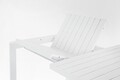 Masa extensibila pentru gradina/terasa Kiplin, Bizzotto, 180-240x100x77.5 cm, aluminiu, alb