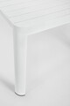Masa extensibila pentru gradina/terasa Kiplin, Bizzotto, 180-240x100x77.5 cm, aluminiu, alb