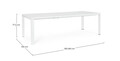 Masa extensibila pentru gradina/terasa Kiplin, Bizzotto, 180-240x100x77.5 cm, aluminiu, alb