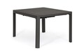 Masa extensibila pentru gradina/terasa Kiplin, Bizzotto, 149 x 97/149 x 77.5 cm, aluminiu, gri carbune