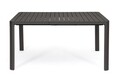 Masa extensibila pentru gradina/terasa Kiplin, Bizzotto, 149 x 97/149 x 77.5 cm, aluminiu, gri carbune