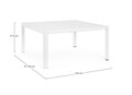 Masa extensibila pentru gradina/terasa Kiplin, Bizzotto, 149 x 97/149 x 77.5 cm, aluminiu, alb