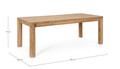 Masa pentru gradina Maverick, Bizzotto, 200x100x77 cm, lemn de tec reciclat, natural