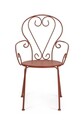 Scaun pentru gradina Etienne, Bizzotto, 49x49x89 cm, otel, invelis e-coating, finisaj mat, rosu picant