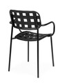 Scaun pentru gradina Clover, Bizzotto, 52x54x80 cm, otel tratat pentru exterior, negru