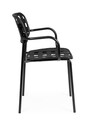Scaun pentru gradina Clover, Bizzotto, 52x54x80 cm, otel tratat pentru exterior, negru