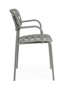 Scaun pentru gradina Clover, Bizzotto, 52x54x80 cm, otel tratat pentru exterior, gri