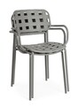 Scaun pentru gradina Clover, Bizzotto, 52x54x80 cm, otel tratat pentru exterior, gri