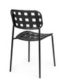 Scaun pentru gradina Clover, Bizzotto, 52x40x80 cm, otel tratat pentru exterior, negru