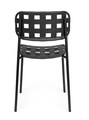 Scaun pentru gradina Clover, Bizzotto, 52x40x80 cm, otel tratat pentru exterior, negru