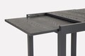 Masa extensibila pentru gradina/terasa Cliv, Bizzotto, 80 - 160 x 80 x 75 cm, aluminiu, antracit