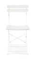 Scaun pentru gradina Yasmin, Bizzotto, pliabil, 42x48x81 cm, otel, invelis e-coating, finisaj mat, alb