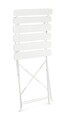 Scaun pentru gradina Yasmin, Bizzotto, pliabil, 42x48x81 cm, otel, invelis e-coating, finisaj mat, alb