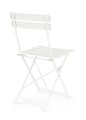 Scaun pentru gradina Yasmin, Bizzotto, pliabil, 42x48x81 cm, otel, invelis e-coating, finisaj mat, alb
