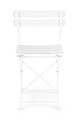 Scaun pentru gradina Yasmin, Bizzotto, pliabil, 42x48x81 cm, otel, invelis e-coating, finisaj mat, alb