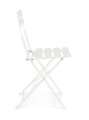 Scaun pentru gradina Yasmin, Bizzotto, pliabil, 42x48x81 cm, otel, invelis e-coating, finisaj mat, alb