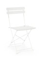 Scaun pentru gradina Yasmin, Bizzotto, pliabil, 42x48x81 cm, otel, invelis e-coating, finisaj mat, alb