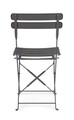 Scaun pentru gradina Yasmin, Bizzotto, pliabil, 42x48x81 cm, otel, invelis e-coating, finisaj mat, gri carbune