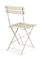 Scaun pentru gradina Yasmin, Bizzotto, pliabil, 42x48x81 cm, otel, invelis e-coating, finisaj mat, sampanie