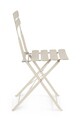 Scaun pentru gradina Yasmin, Bizzotto, pliabil, 42x48x81 cm, otel, invelis e-coating, finisaj mat, sampanie
