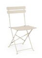 Scaun pentru gradina Yasmin, Bizzotto, pliabil, 42x48x81 cm, otel, invelis e-coating, finisaj mat, sampanie