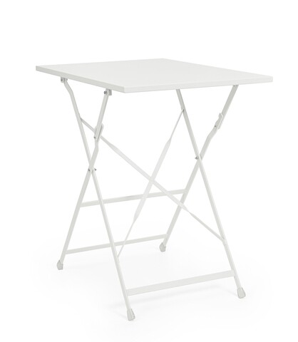 Masa pentru gradina Yasmin, Bizzotto, pliabila, 50x70x71 cm, otel, invelis e-coating, finisaj mat, alb
