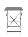Masa pentru gradina Yasmin, Bizzotto, pliabila, 50x70x71 cm, otel, invelis e-coating, finisaj mat, gri carbune