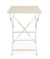 Masa pentru gradina Yasmin, Bizzotto, pliabila, 50x70x71 cm, otel, invelis e-coating, finisaj mat, sampanie