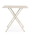 Masa pentru gradina Yasmin, Bizzotto, pliabila, 50x70x71 cm, otel, invelis e-coating, finisaj mat, sampanie
