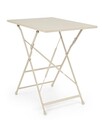 Masa pentru gradina Yasmin, Bizzotto, pliabila, 50x70x71 cm, otel, invelis e-coating, finisaj mat, sampanie