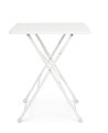 Masa pentru gradina Yasmin, Bizzotto, pliabila, 60x60x71 cm, otel, invelis e-coating, finisaj mat, alb