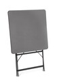 Masa pentru gradina Yasmin, Bizzotto, pliabila, 60x60x71 cm, otel, invelis e-coating, finisaj mat, gri carbune