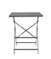 Masa pentru gradina Yasmin, Bizzotto, pliabila, 60x60x71 cm, otel, invelis e-coating, finisaj mat, gri carbune