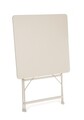 Masa pentru gradina Yasmin, Bizzotto, pliabila, 60x60x71 cm, otel, invelis e-coating, finisaj mat, sampanie