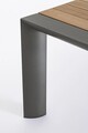Masa extensibila pentru gradina/terasa Cameron, Bizzotto, 253 - 319 - 384 x 110 x 75 cm, aluminiu/lemn de tec, gri carbune/natural