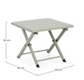 Masuta de cafea pentru gradina/terasa Taylor, Bizzotto, pliabila, 44x43x36 cm, aluminiu, verde breeze