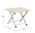 Masuta de cafea pentru gradina/terasa Taylor, Bizzotto, pliabila, 44x43x36 cm, aluminiu, bej whisper