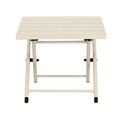 Masuta de cafea pentru gradina/terasa Taylor, Bizzotto, pliabila, 44x43x36 cm, aluminiu, bej whisper