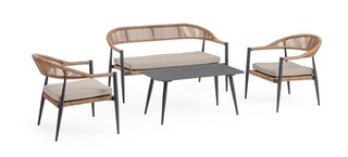 Antracit;Natural, Set mobilier 4 piese